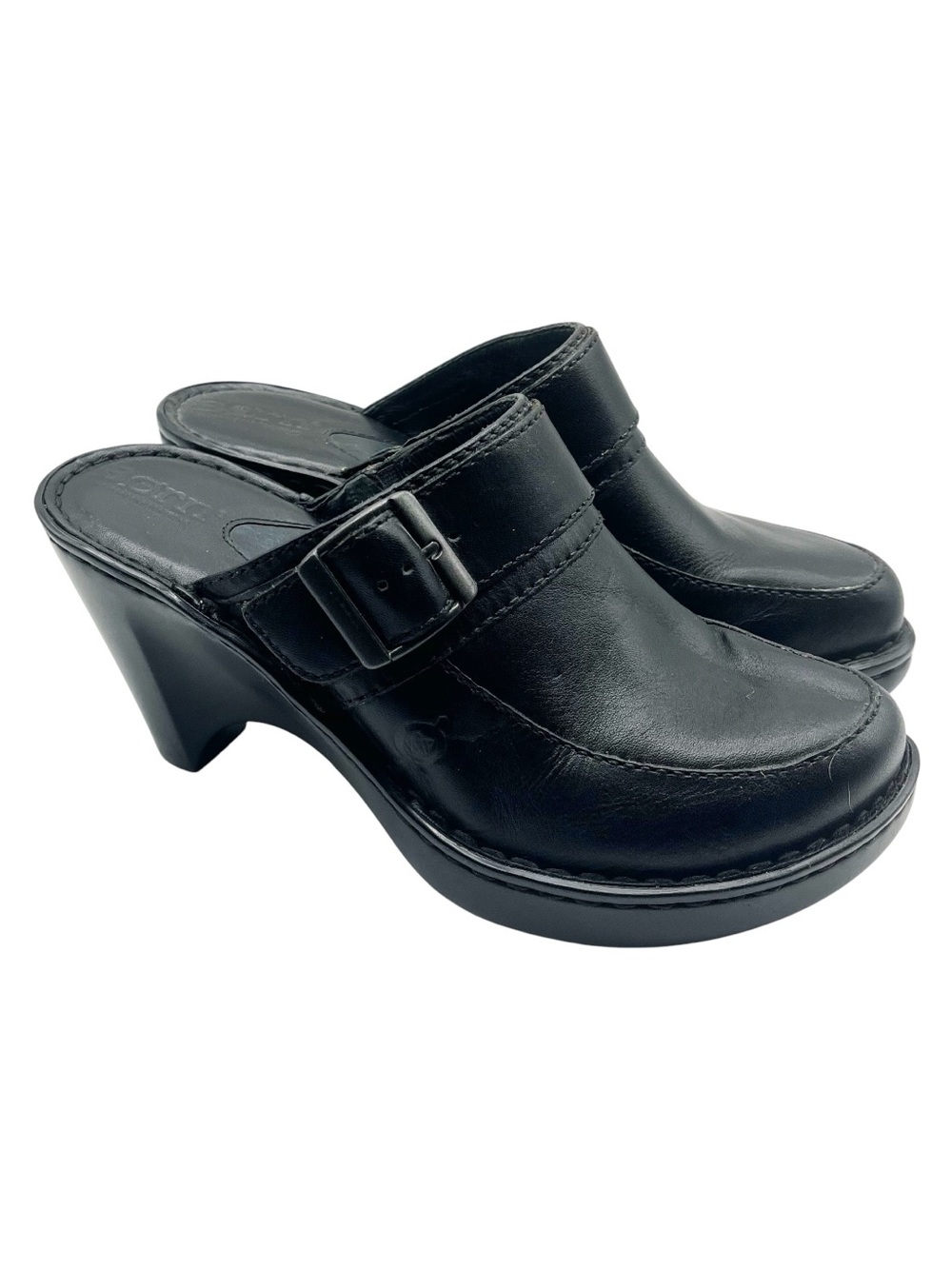 Born Women's Black Leather Mules Size 6